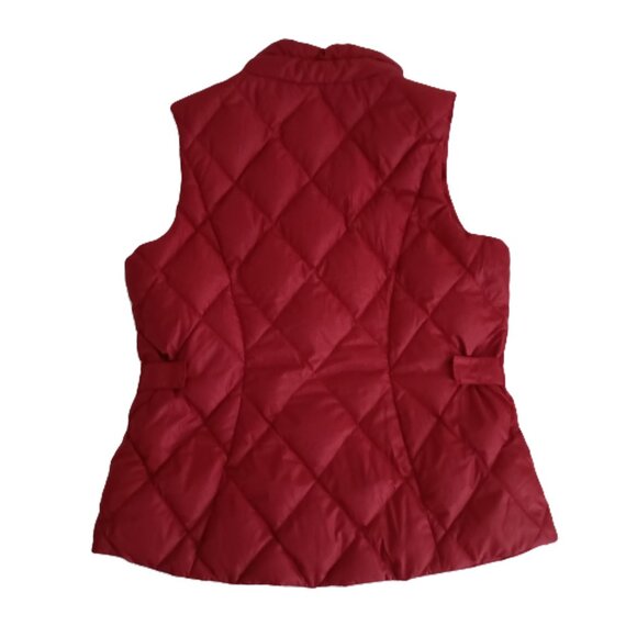 Eddie Bauer Red Quilted Down Fall Winter Outdoor Vest Women’s Size M - Picture 3 of 16